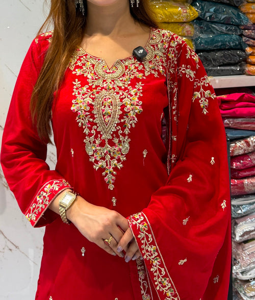 Beautiful red Kurtha