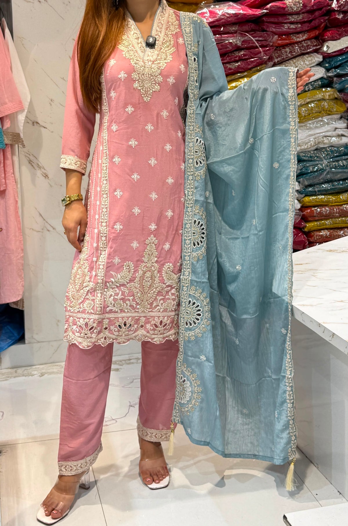 Beautiful pink and blue