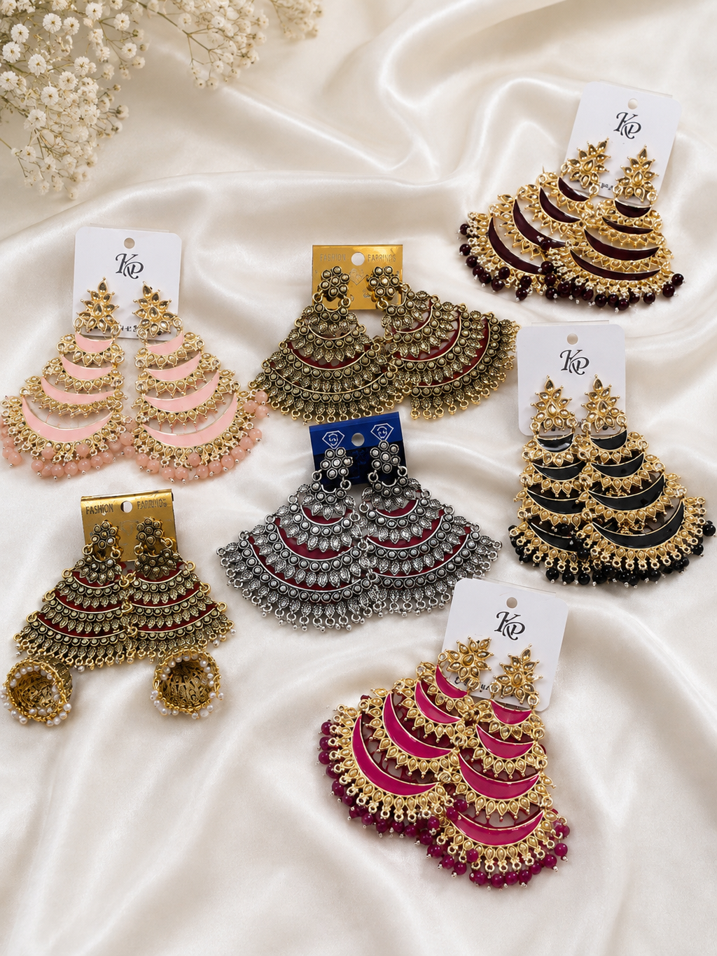 beautiful collection of traditional Indian/Nepali-style statement earrings